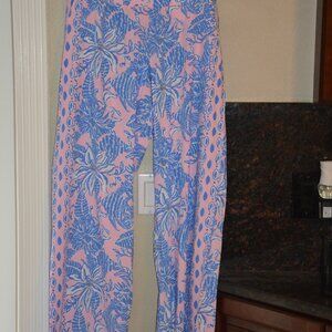 NWT Lilly Pulitzer Bal Harbour 32" Palazzo Pants – Conch Shell Pink Size L